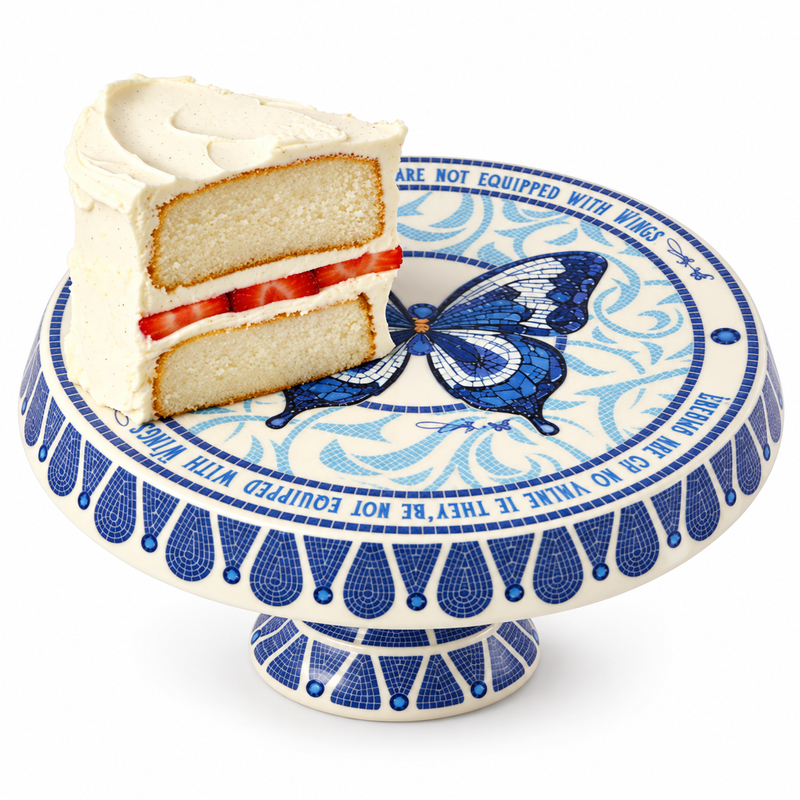 Dolly Parton Mosaic Butterfly Cake Stand